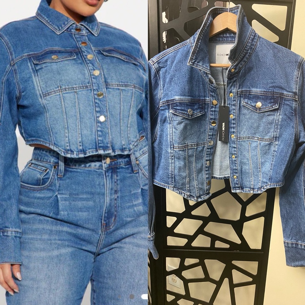 Fashion Nova Blue Denim Jacket
